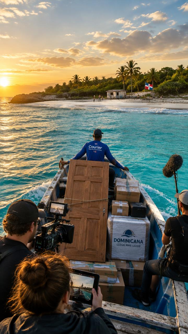 La puerta viaja en bote